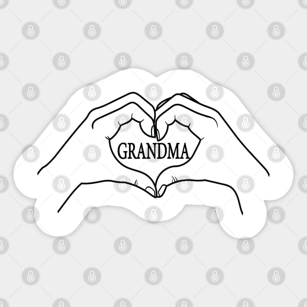 Love Grandma Grandmother Sticker by Lulaggio